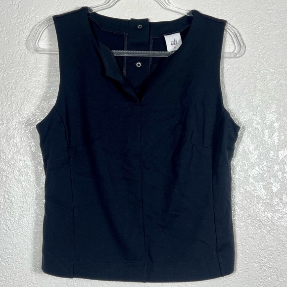 Cabi split neck black top sz. M - Picture 3 of 8